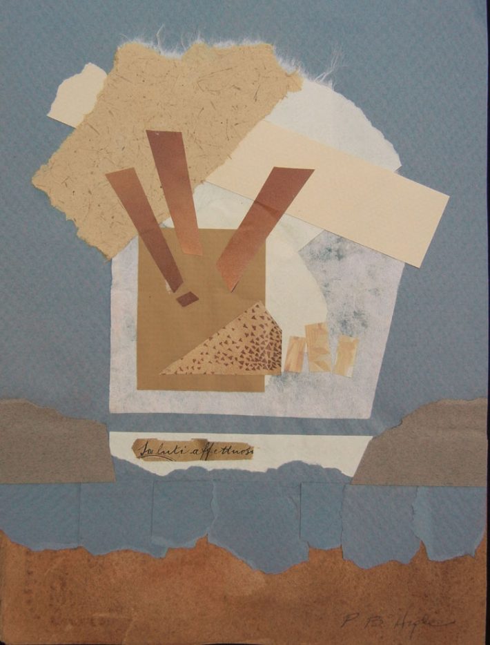 Collage Art by Margaret Hyde - Good Morning - is an abstract image with a playful design in muted colors