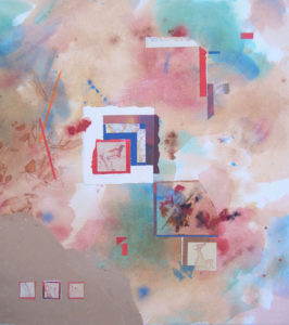 Mixed Media Art by Margaret Hyde-Persistence- is an abstract image imspired by ancient cave paintings